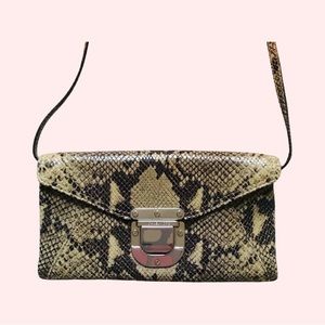 Michael Kors Snakeskin Clutch/Shoulder Bag